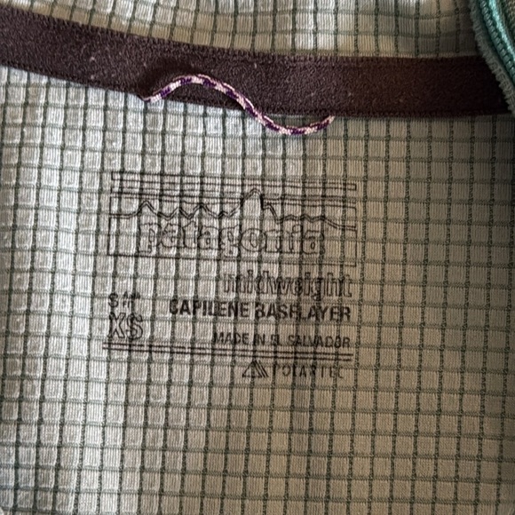 Patagonia sz XS Capilene Baselayer midweight light blue Quarter-Zip great cond - Picture 5 of 5